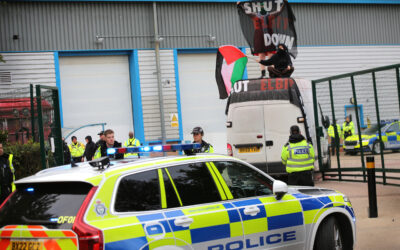 Palestine Action crashes into Leicester’s Israeli drone factory