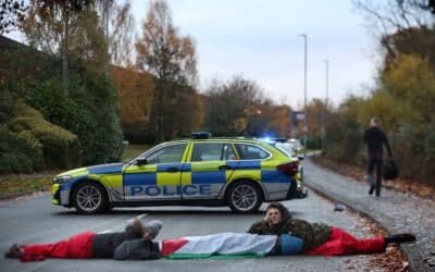 Palestine Action Blockades Elbit Drone Factory in Leicester